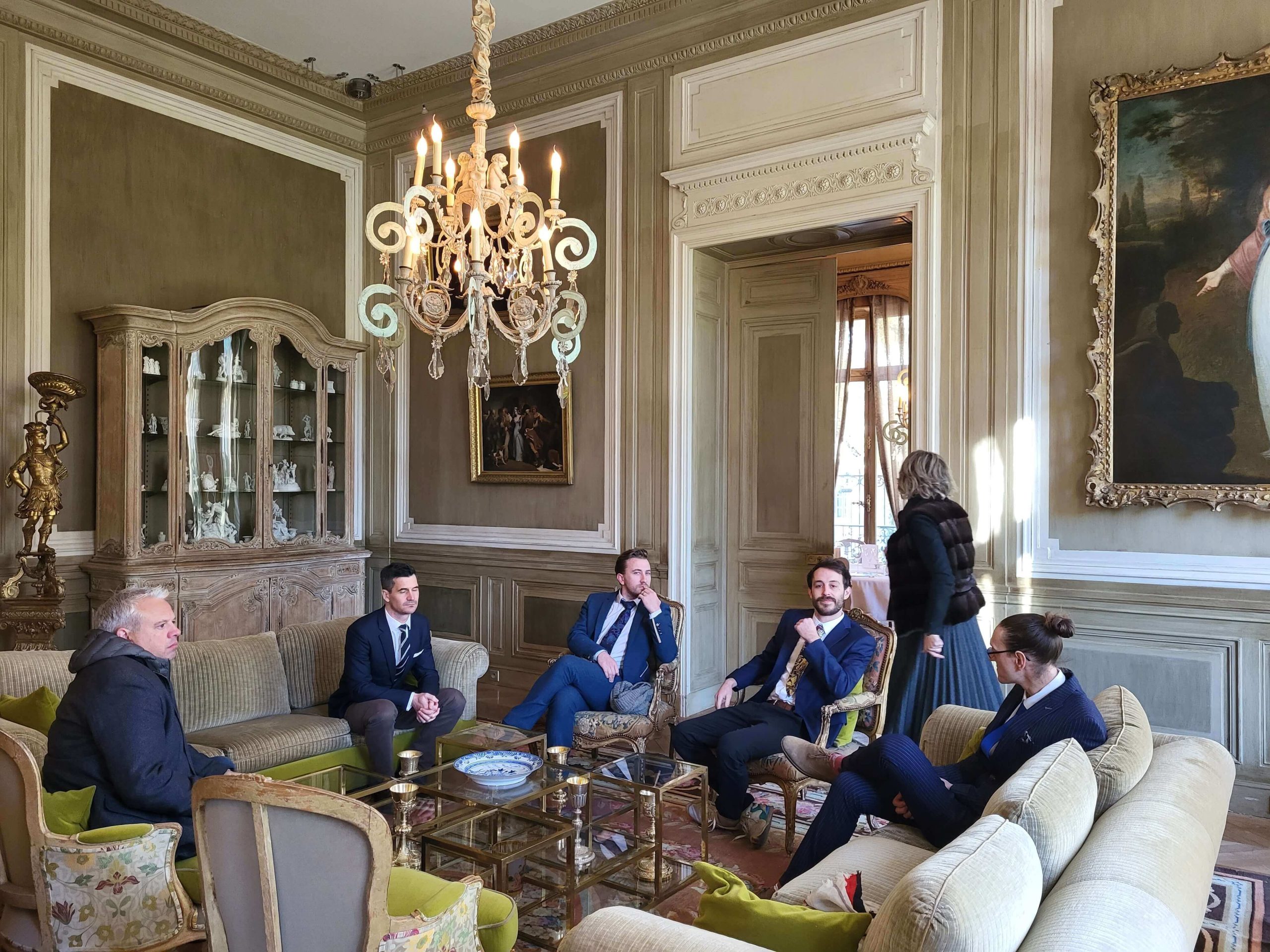 Dining room at CEO Frédéric Rouzaud's private residence, where the Chesil Rectory team enjoyed Louis Roederer Collection 244 with canapés